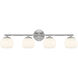 Moon Breeze 4 Light 33 inch Polished Nickel Vanity Light Wall Light
